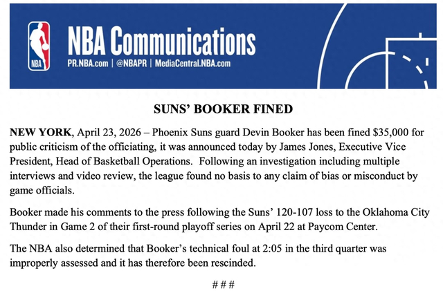 开云-NBA又现双标！约基奇/布克同一动作对比证一切 布克狂喷裁判有理|卡鲁索|俄克拉荷马雷霆队|肯里奇-威廉姆斯|亚历克斯-卡鲁索|亚历克斯·卡鲁索_新浪体育_新浪新闻